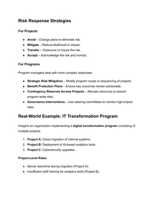 Project Program Risj Risk Management in Programs vs Projects: A Practical Guide for Program ...