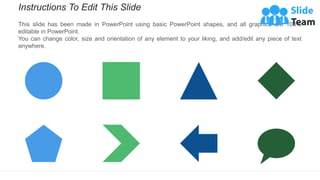 Instructions To Edit This Slide
This slide has been made in PowerPoint using basic PowerPoint shapes, and all graphics are 100%
editable in PowerPoint.
You can change color, size and orientation of any element to your liking, and add/edit any piece of text
anywhere.
