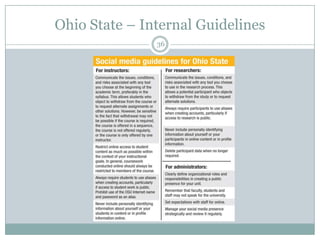 Ohio State – Internal Guidelines36