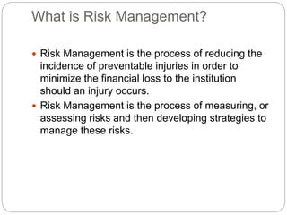 Healthcare Risk management overview | PPTX