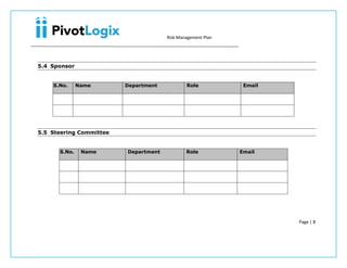 PMP - Risk Management plan & template | PDF