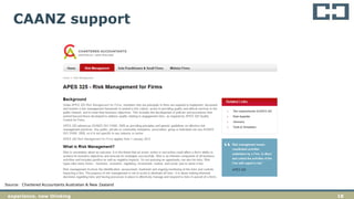 18experience. new thinking
CAANZ support
Source: Chartered Accountants Australian & New Zealand
 