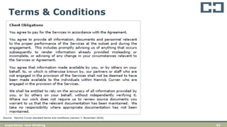 52experience. new thinking
Terms & Conditions
Source: Hanrick Curran standard terms and conditions (version 7, November 2016)
 
