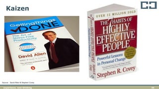 65experience. new thinking
Kaizen
Source: David Allen & Stephen Covey
 
