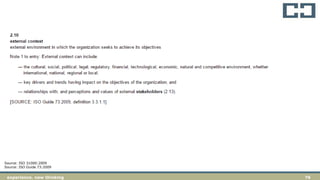 76experience. new thinking
Source: ISO 31000:2009
Source: ISO Guide 73:2009
 