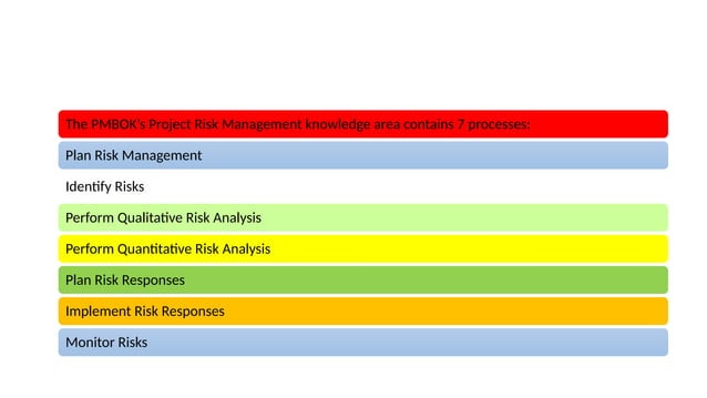 risk management principles in project management | PPTX