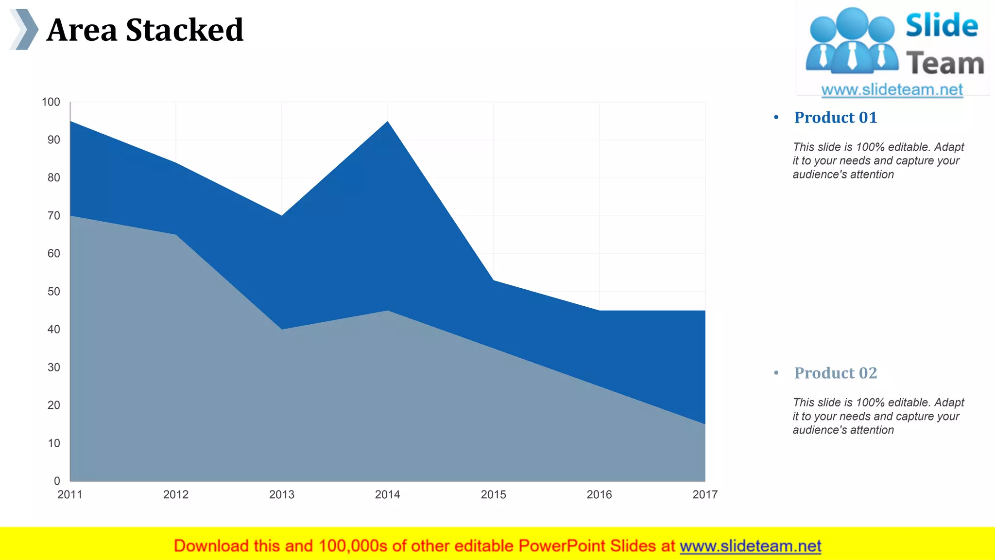 Area Stacked
www.company name 35
0
10
20
30
40
50
60
70
80
90
100
2011 2012 2013 2014 2015 2016 2017
• Product 01
This slide is 100% editable. Adapt
it to your needs and capture your
audience's attention
• Product 02
This slide is 100% editable. Adapt
it to your needs and capture your
audience's attention
This graph/chart is linked to excel, and changes automatically based on data. Just left click on it and select “Edit Data”.
 