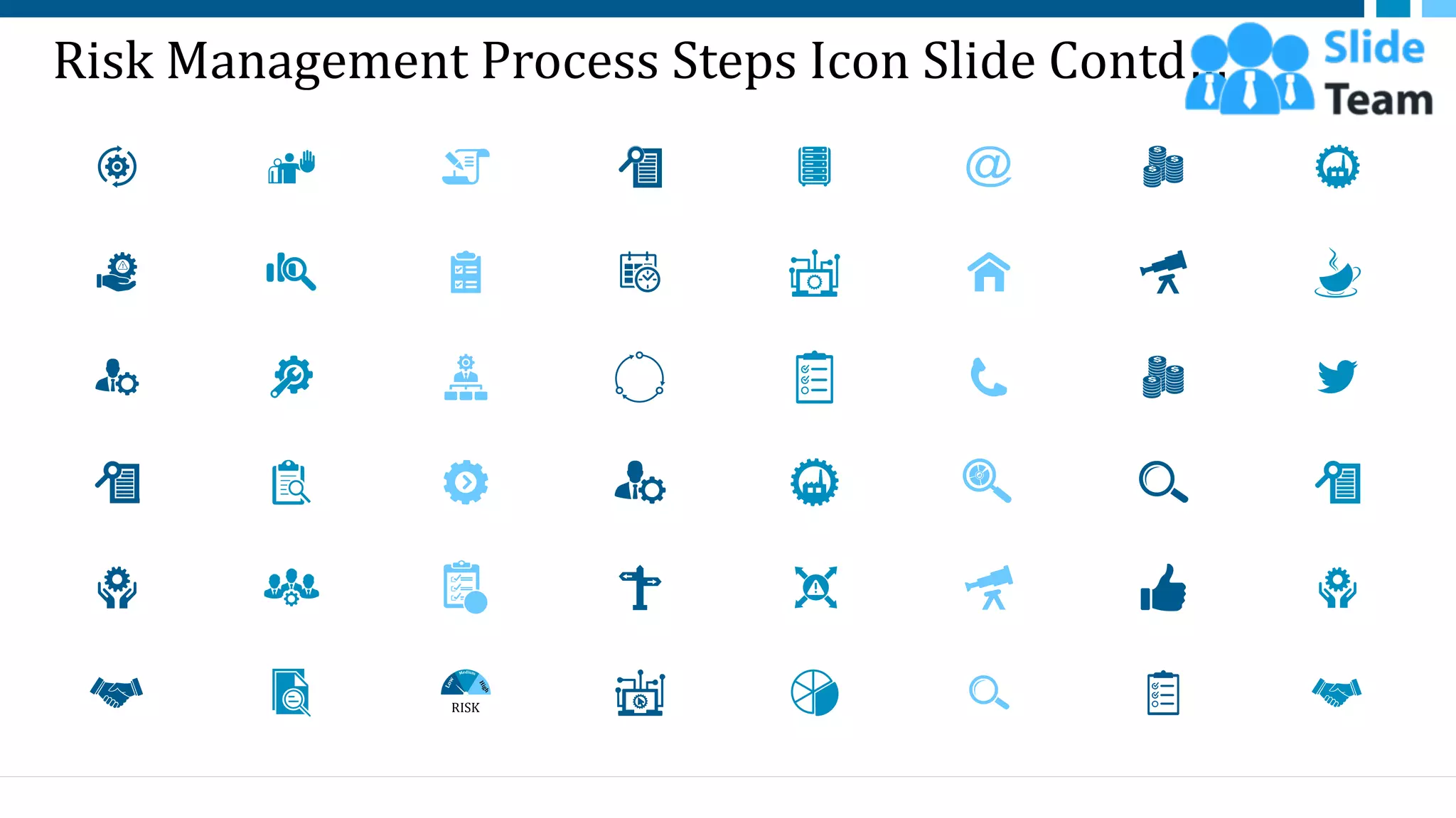 Risk Management Process Steps Icon Slide Contd…
38
RISK
 