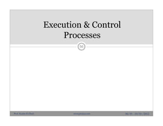 Execution & Control
Processes
56
06/10 - 10/10 /2012Prof. Karim El-Dash www.projacs.com
 