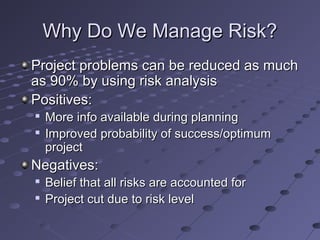 Problem For Risk Risk managementslides | PPT