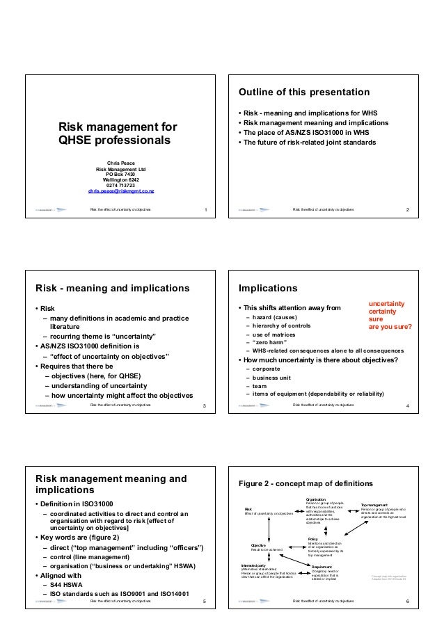 Risk Management For Qhse Professionals