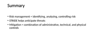 Risk Management & Threat Model in Cyber Security | PPTX