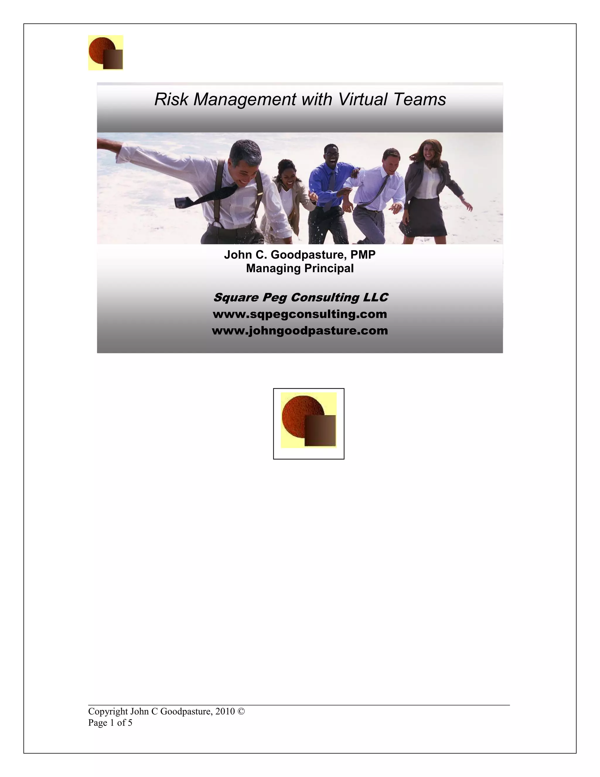 Risk management with virtual teams | PDF