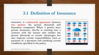 Parties Involved In Insurance Risk managment and Insurance chap1-3 Addis Ababa University School of ...