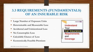 Uninsurable Risk Examples Risk managment and Insurance chap1-3 Addis Ababa University School of ...