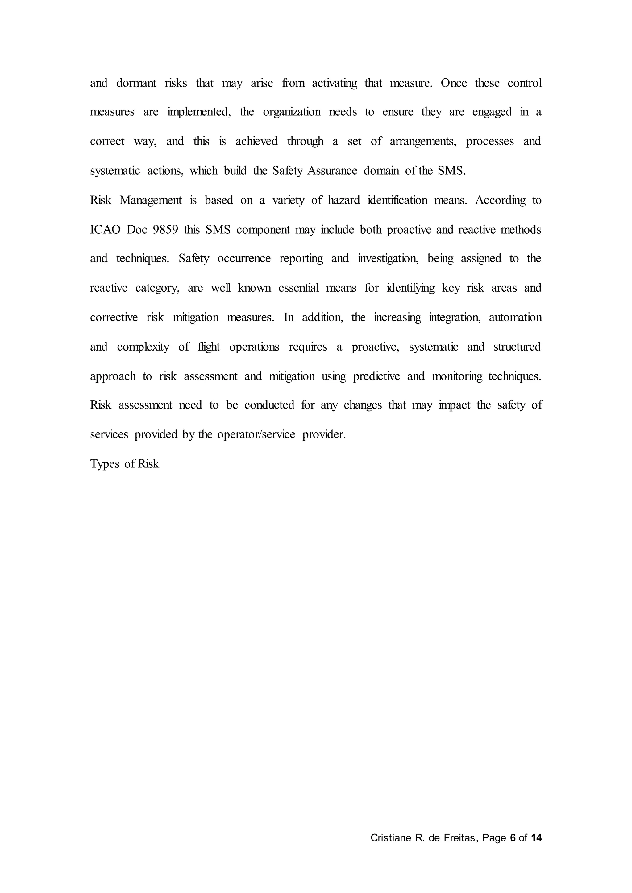Risk managment in aviation environment | PDF