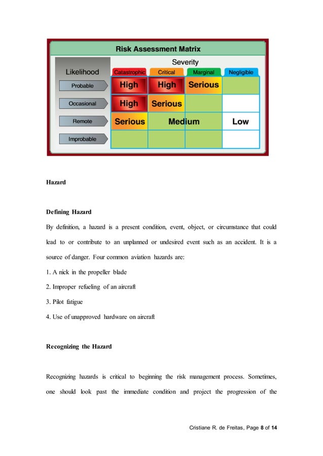 Risk managment in aviation environment | PDF | Air Travel | Travel Type
