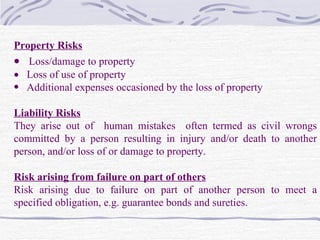 Properties Risk Personal Risk Risk mangement | PPT