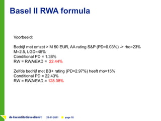 Basel II Regulering in de praktijk | PPTX