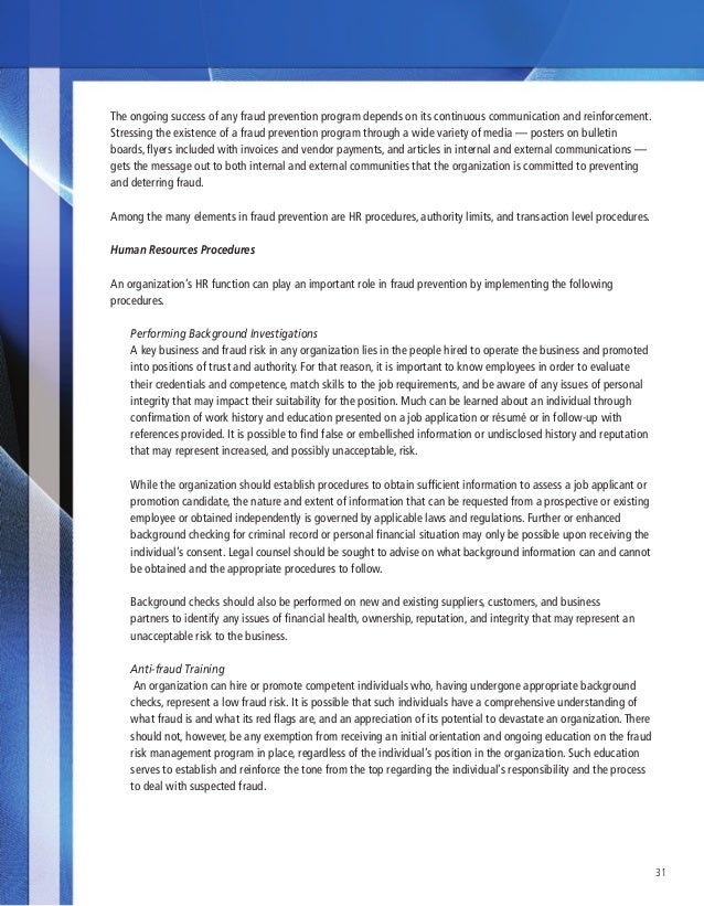 risk of fraud managing business risk fraud prevention flyers