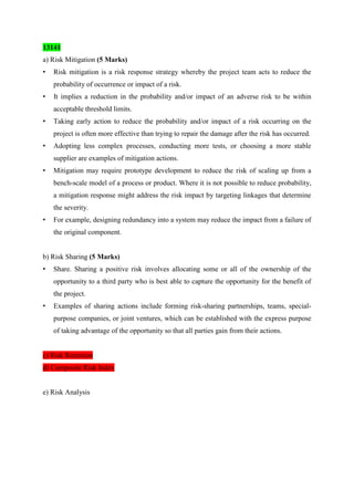 Report Paper For Risk Risk management paper | PDF