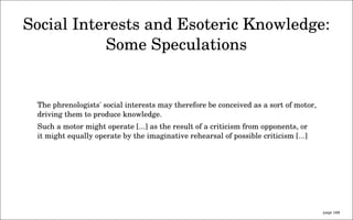 the politics of observation