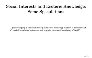 the politics of observation