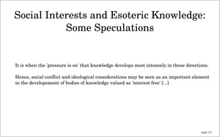 the politics of observation