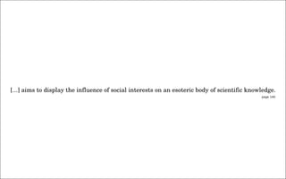 the politics of observation