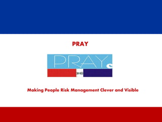 PRAY




Making People Risk Management Clever and Visible




                        8
 