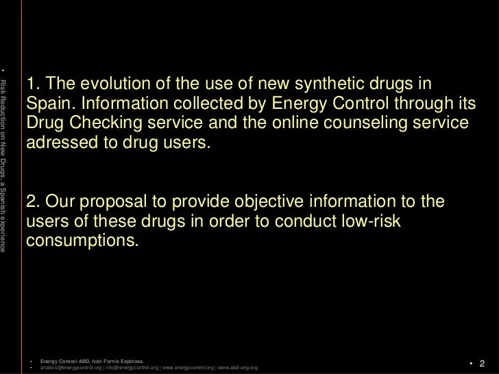 Risk Reduction On New Drugs A Spanish Experience Ivan Fornis Risk Reduction On New Drugs A Spanish Experience Ivan Fornis