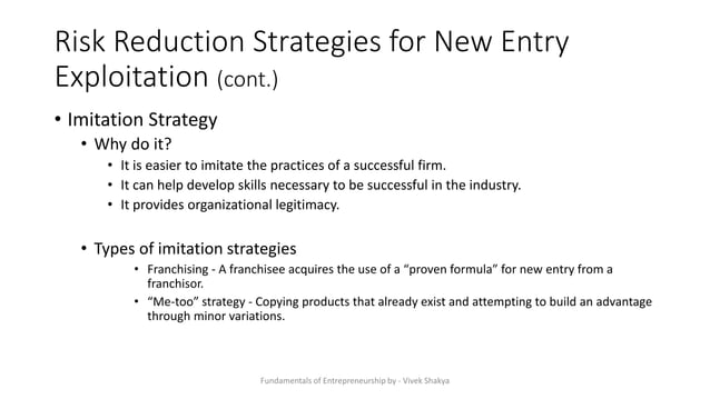 Risk Reduction Strategies for New Entry Exploitation.pptx