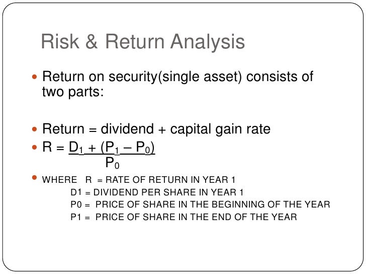 literature review on risk and return analysis