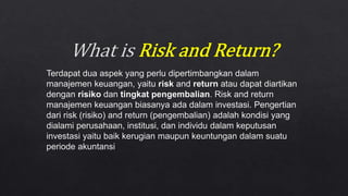 Risk & Return in Management Financial.ppt