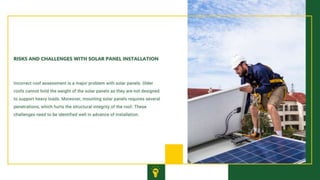 Solar Installation Risks Risks and challenges with solar panel installation .pptx