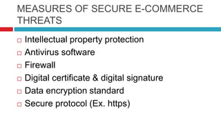 Risks & secutiry in e commerce | PPTX
