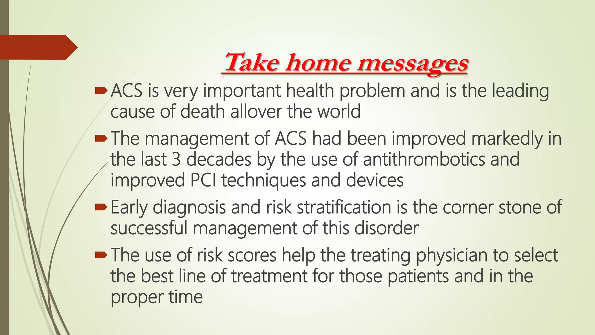 Risk stratfication of ACS | PPT