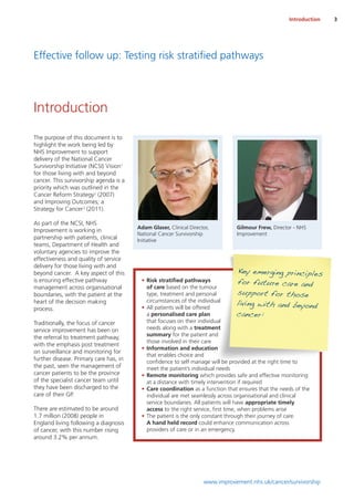 Effective follow-up: testing risk stratfied pathways (Cancer) | PDF