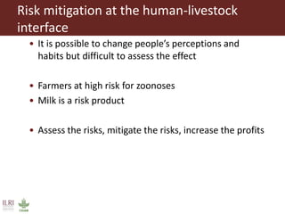 Risks with urban and peri-urban milk production in India