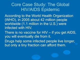 Core Case Study: The Global HIV/AIDS Epidemic ,[object Object]