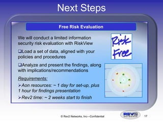Measures and Actions—Regular risk assessments with next steps to fix key findings