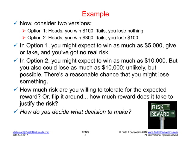 Risk vs. reward decision matrix | PDF | Business Accounting & Finance ...