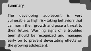 Adolescent Image High Risk Understanding and Preventing Risky Behaviors in Adolescents for ...
