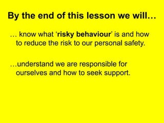Risky behaviour | PPTX