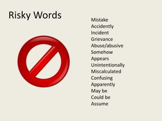 Risky Words
 