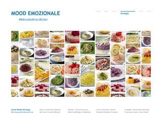 Social Media Strategy:
Riso Acquerello-Mercoldì riso
Sede: Università Cattolica
del Sacro Cuore (Milano)
Master: Comunicazione,
Web marketing e Pubblicità
Corso: Animare i Social
Network (Andrea Cuman)
Progetto: Alessandra Avarista,
Francesco Iodice, Sara Scotti
StrategiaMOOD EMOZIONALE
#Mercoledìriso #Color
 