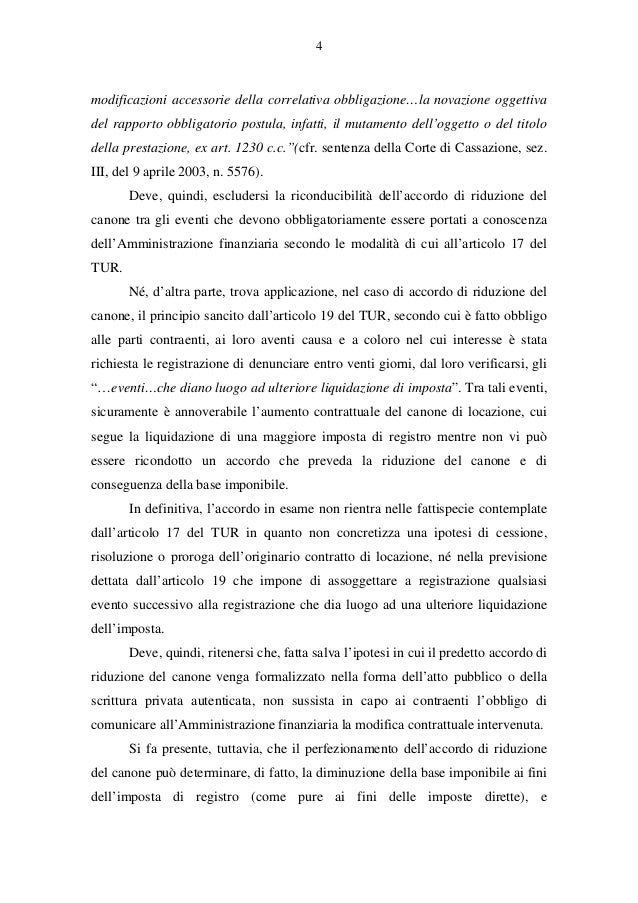 Riduzione Del Canone Di Locazione Risoluzione 60e Agenzia