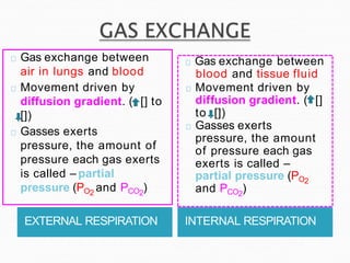 Respiratory system and includes gases exchanges, functions, factors ...