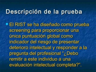 Rist Test De Inteligencia Breve De Reynolds | PPT
