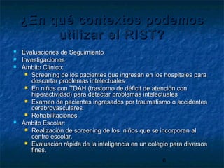 Rist Test De Inteligencia Breve De Reynolds | PPT
